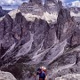 A view north from the Forcella Diavola, in the Cadin Dolomites, looking to the Tre Cime di Lavaredo.